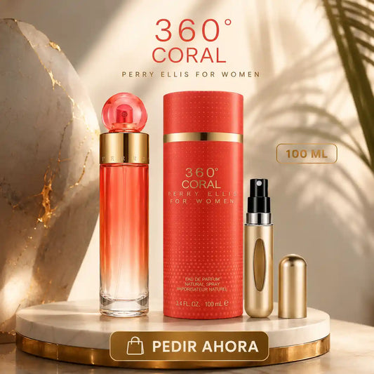 360 CORAL PERRY ELLIS 100 ML + PERFUMERO RECARGABLE