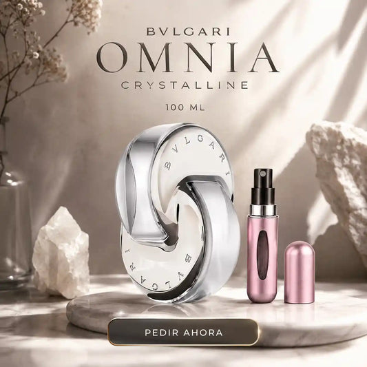 BVLGARI OMNIA CRISTALLINE 100 ML + PERUMERO RECARGABLE
