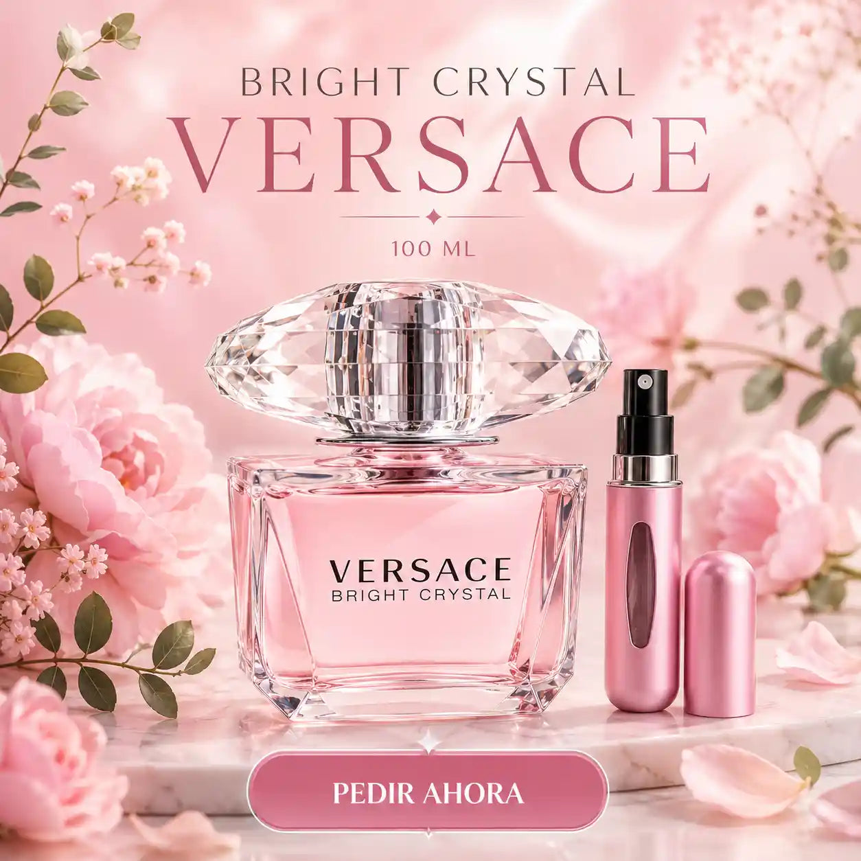 BRIGHT CRYSTAL VERSACE 100 ML + PERFUMERO RECARGABLE (DAMA)