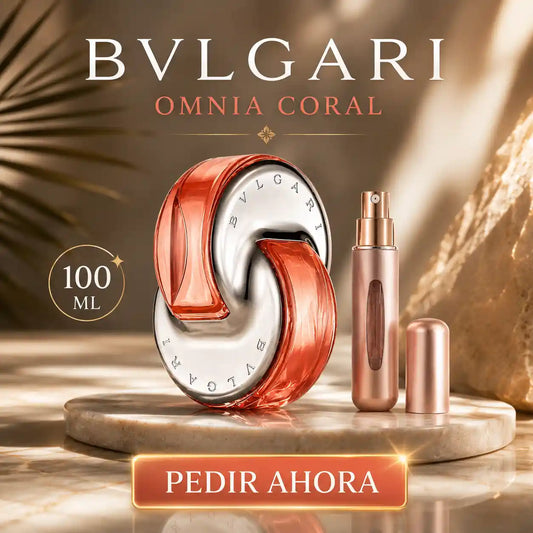 BVLGARI OMNIA CORAL 100 ML + PERFUMERO RECARGABLE
