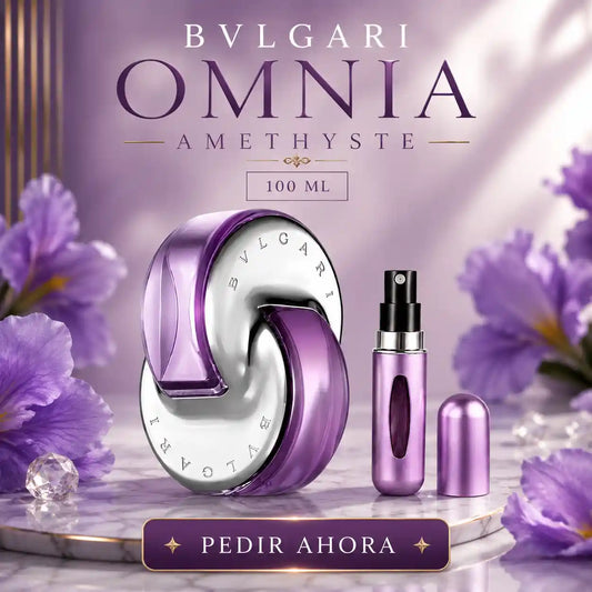 BVLGARI OMNIA AMHETYSTE 100 ML + PERFUMERO RECARGABLE (DAMA)