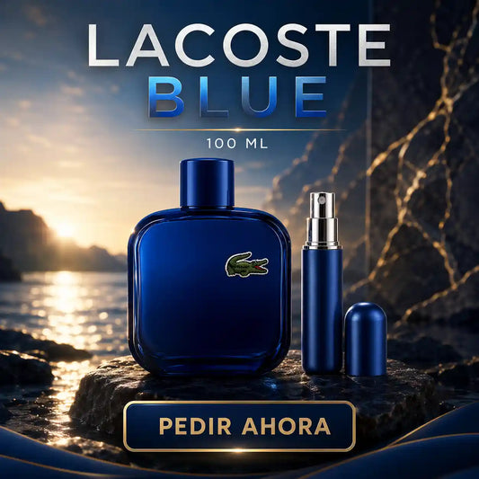 LACOSTE AZUL 100 ML + PERFUMERO RECARGABLE (CABALLERO)