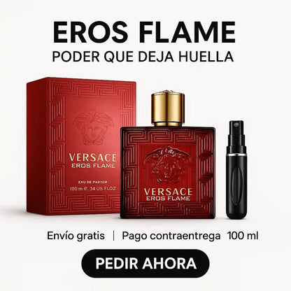 Versace Eros Flame 100 ML + PERFUMERO RECARGABLE (CABALLERO)