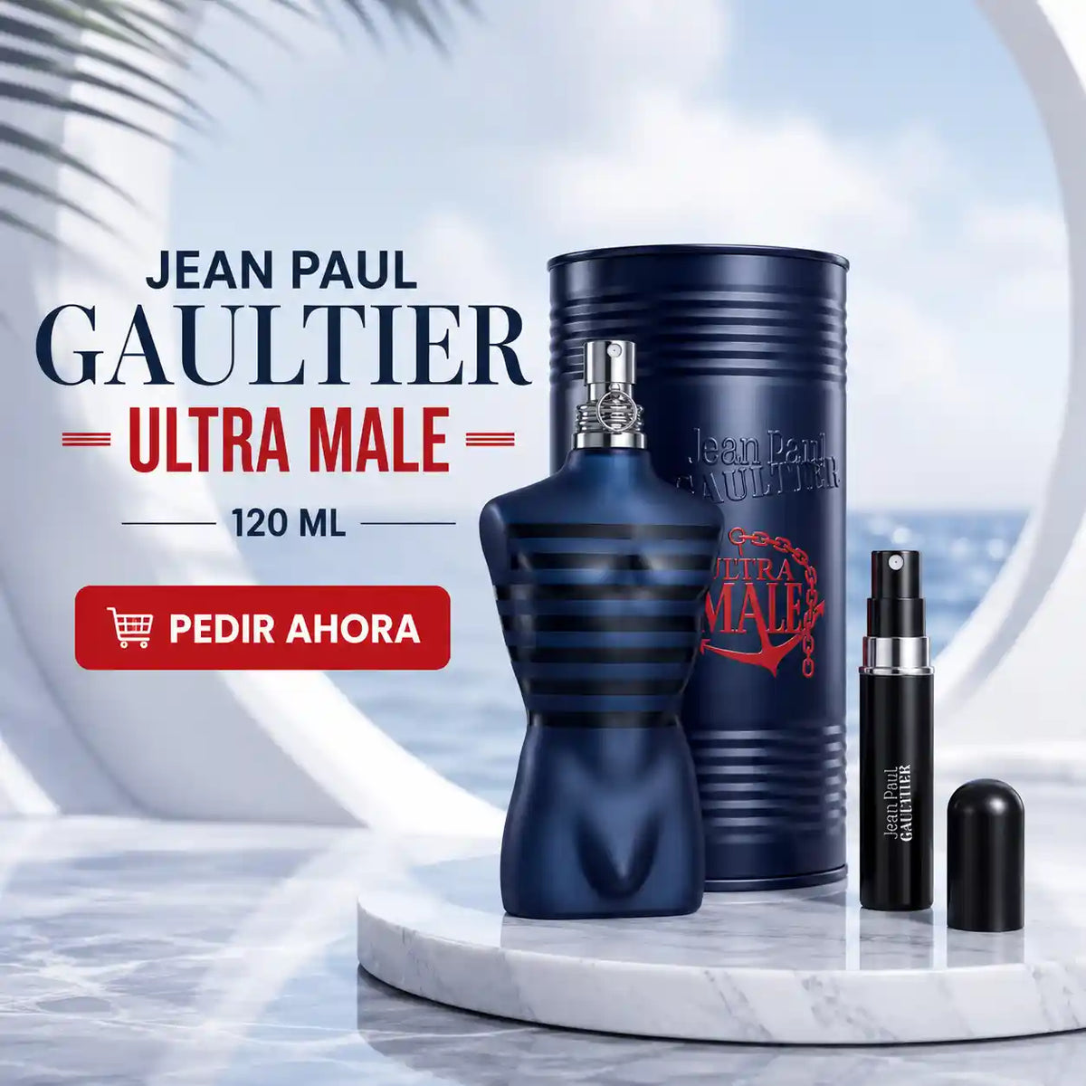 JEAN PAUL ULTRAMALE 120 ML + PERFUMERO RECARGABLE (CABALLERO)