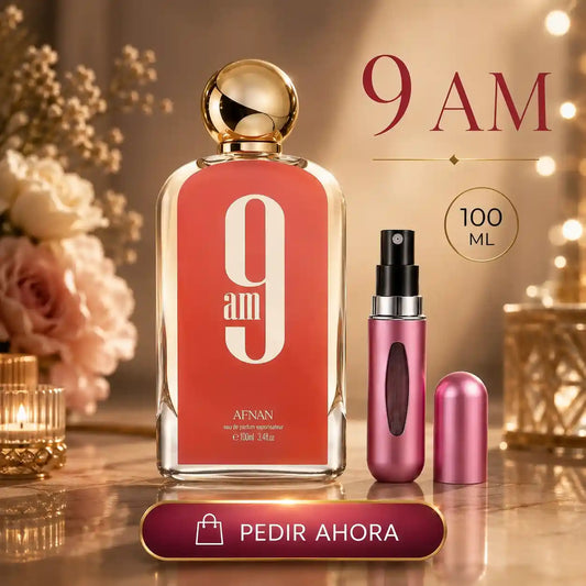 9 Am ROSADA Pour Femme +  PERFUMERO RECARGABLE (DAMA)