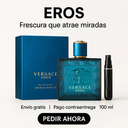 VERSACE EROS + PERFUMERO RECARGABLE (CABALLERO)